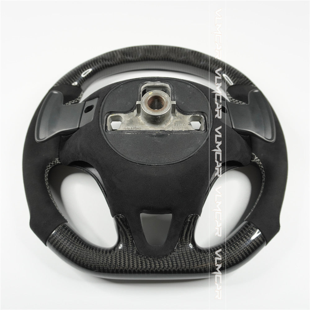 Private custom leather carbon fiber steering wheel for Mercedes benz smart /with led display