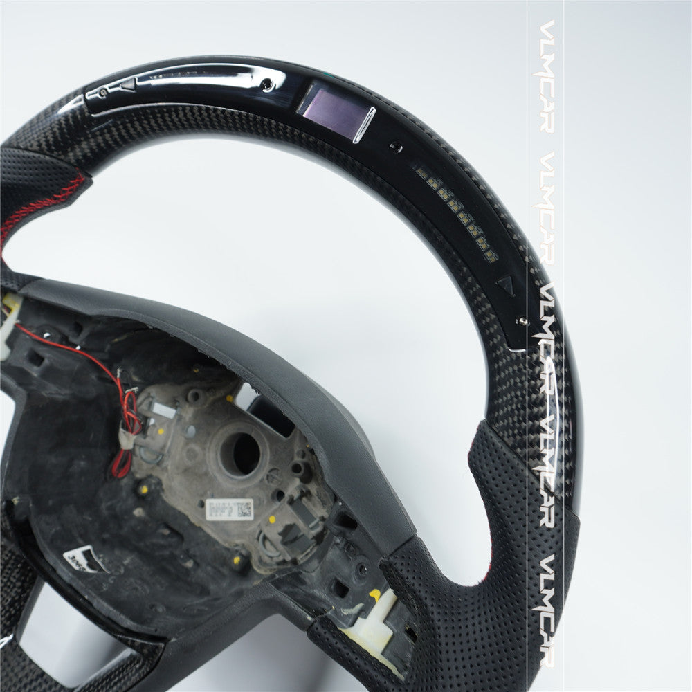 Custom led carbon fiber steering wheel For Seat/ LEON /R ST / CUPRA/with paddle holes