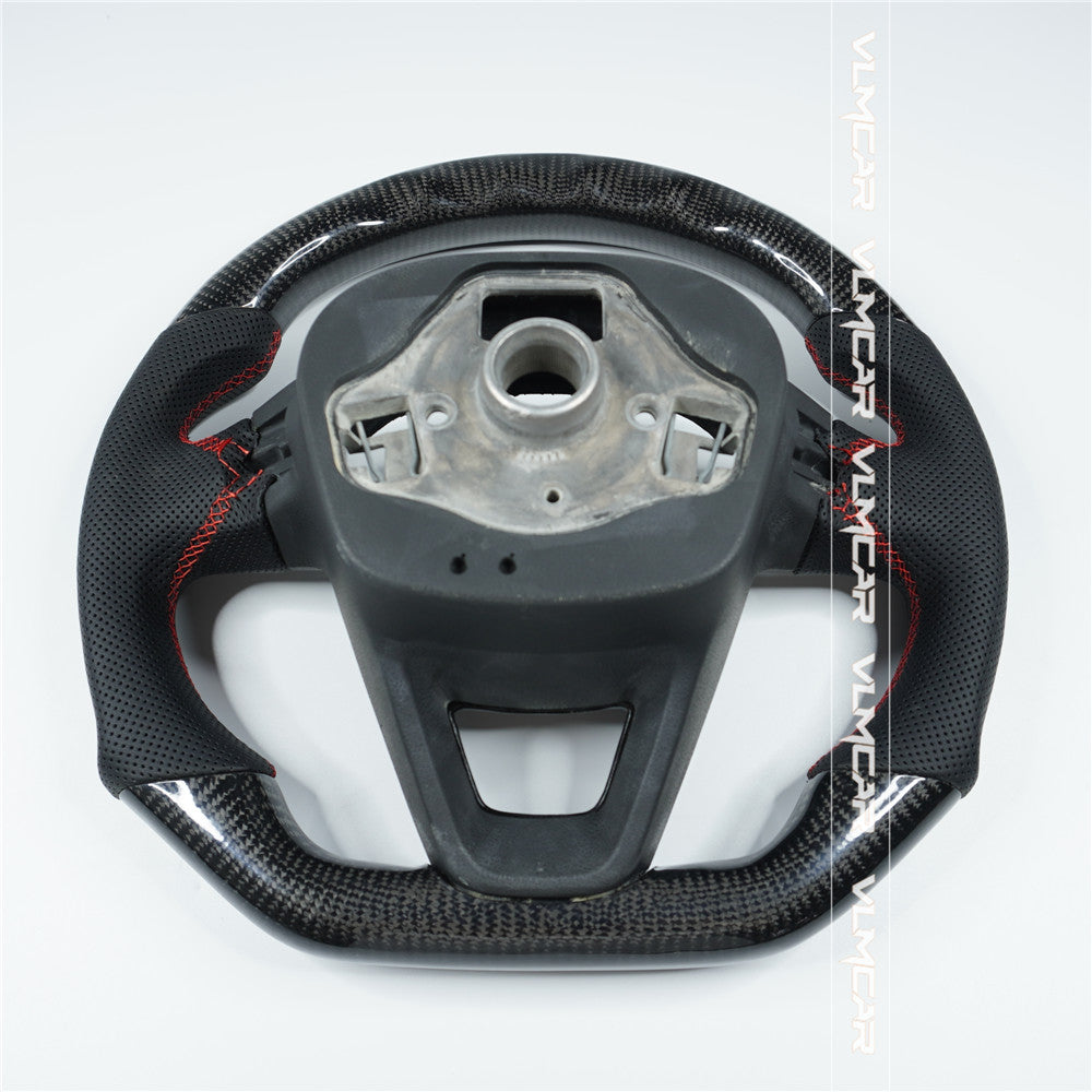 Custom led carbon fiber steering wheel For Seat/ LEON /R ST / CUPRA/with paddle holes