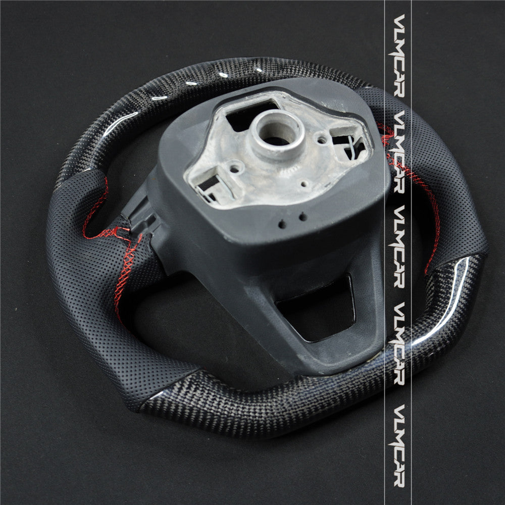 Custom led carbon fiber steering wheel For Seat/ LEON /R ST / CUPRA/with paddle holes