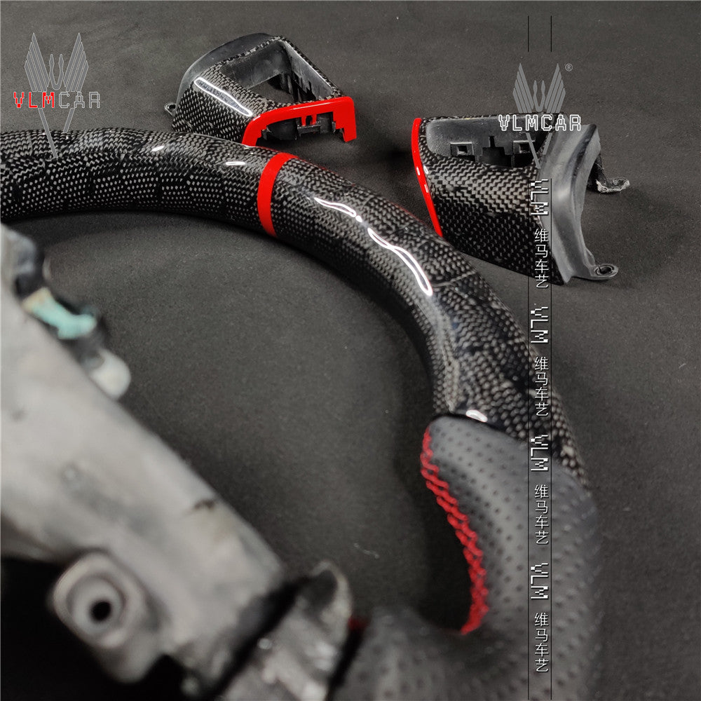 Private custom Honeycomb Carbon Fiber steering wheel with leather For Cadillac CTS v2 2009-2014