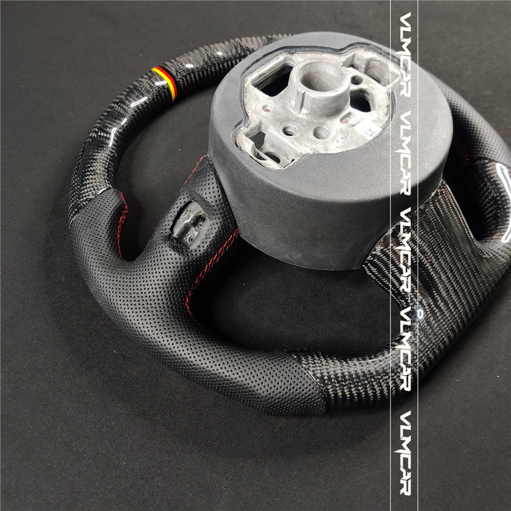 Private custom carbon fiber steering wheel with leather for audi A1/A3/A6/A7/S/RS/with shift paddles