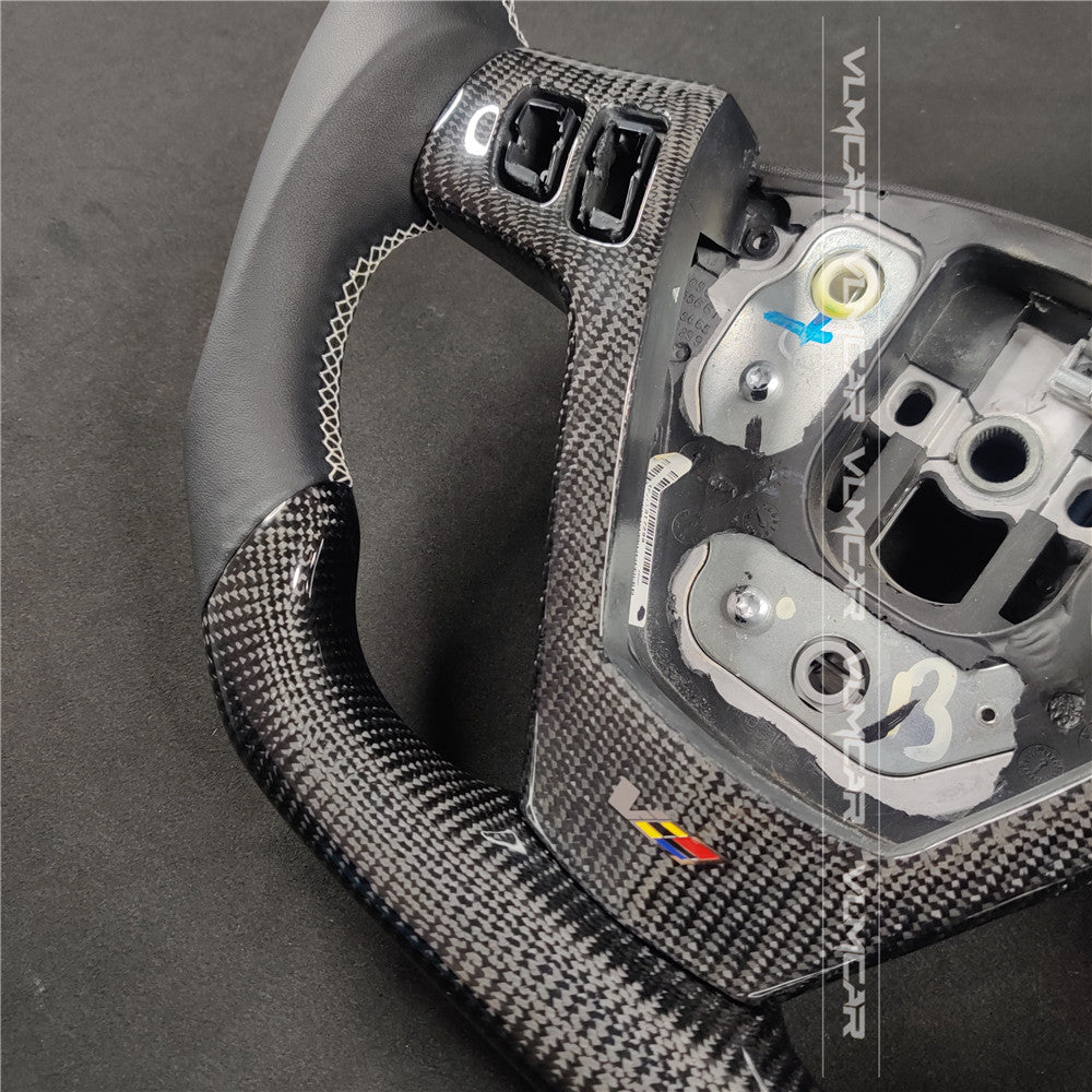 VLM Carbon Fiber steering wheel with smooth leather For Cadillac CTS V1 2004-2008
