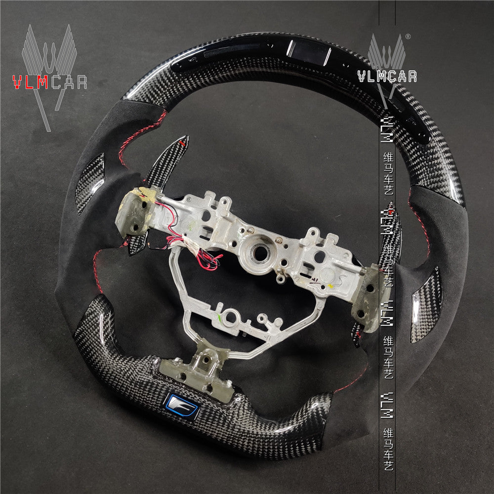Private custom carbon Fiber steering wheel For Lexus IS/ISF/ES/RX/RC/RCF/with led display