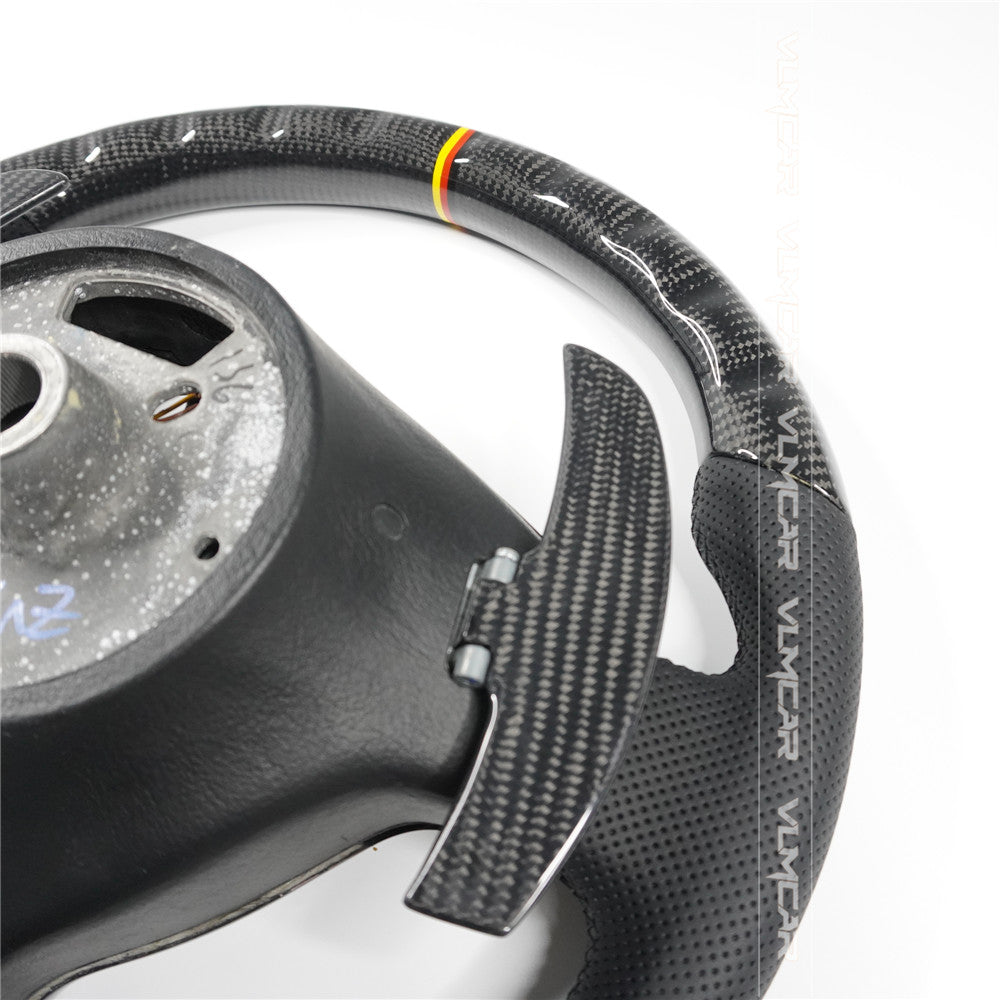 Private custom carbon fiber steering wheel for BMW 3 Series E46/M3 With carbon shift paddles