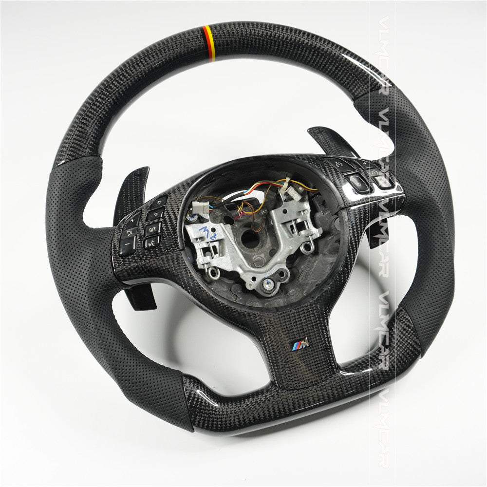 Private custom carbon fiber steering wheel for BMW 3 Series E46/M3 With carbon shift paddles
