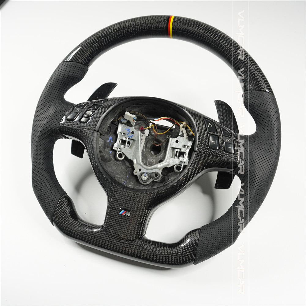 Private custom carbon fiber steering wheel for BMW 3 Series E46/M3 With carbon shift paddles