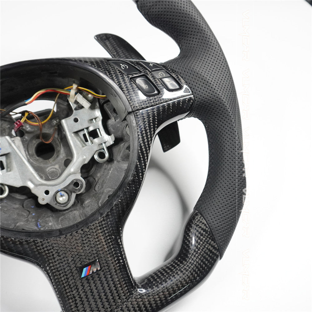 Private custom carbon fiber steering wheel for BMW 3 Series E46/M3 With carbon shift paddles