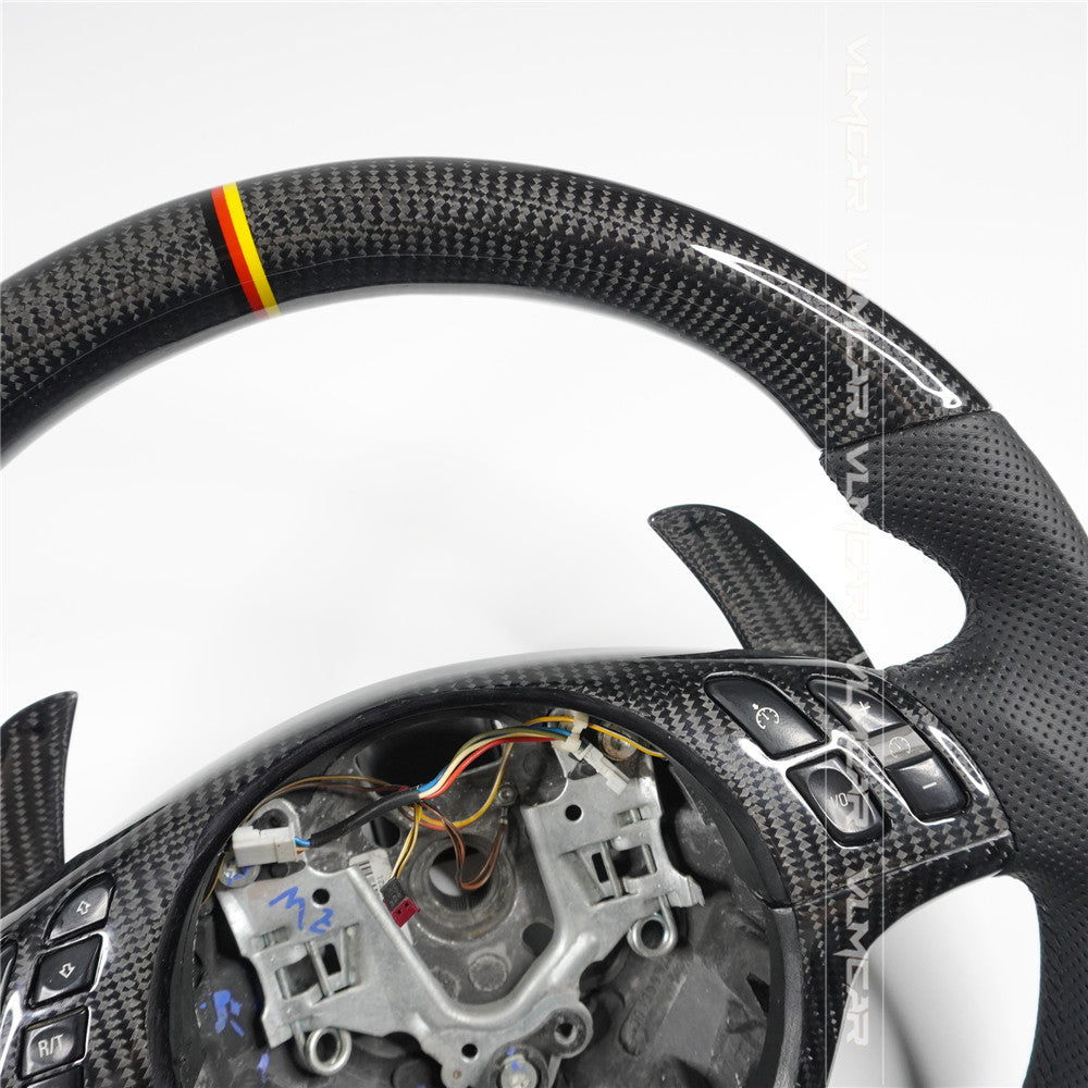 Private custom carbon fiber steering wheel for BMW 3 Series E46/M3 With carbon shift paddles