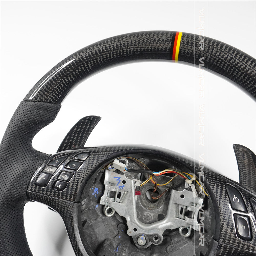 Private custom carbon fiber steering wheel for BMW 3 Series E46/M3 With carbon shift paddles