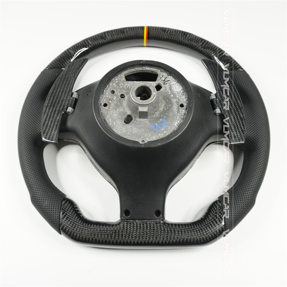Private custom carbon fiber steering wheel for BMW 3 Series E46/M3 With carbon shift paddles