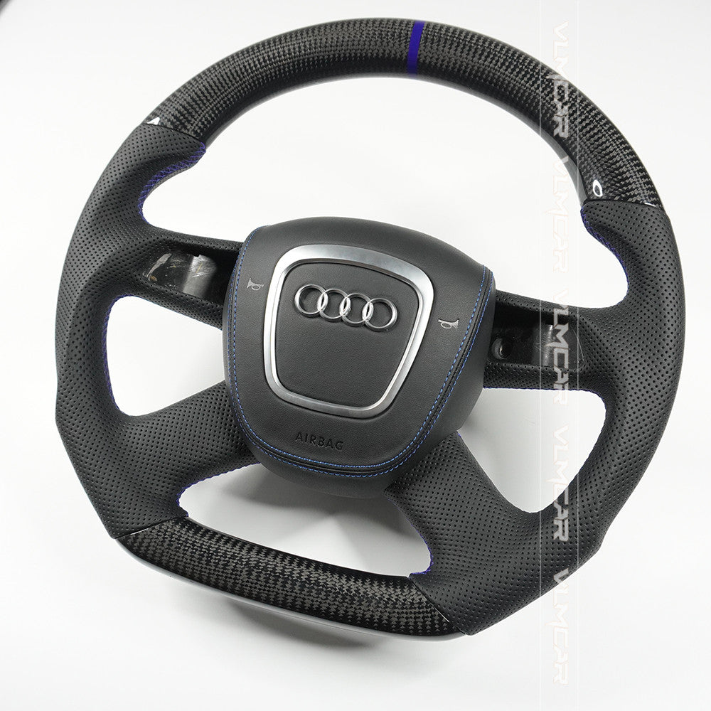 Private custom carbon fiber steering wheel for audi A3/A4/A6/S/RS/Q5/Q –  VLM Auto Parts