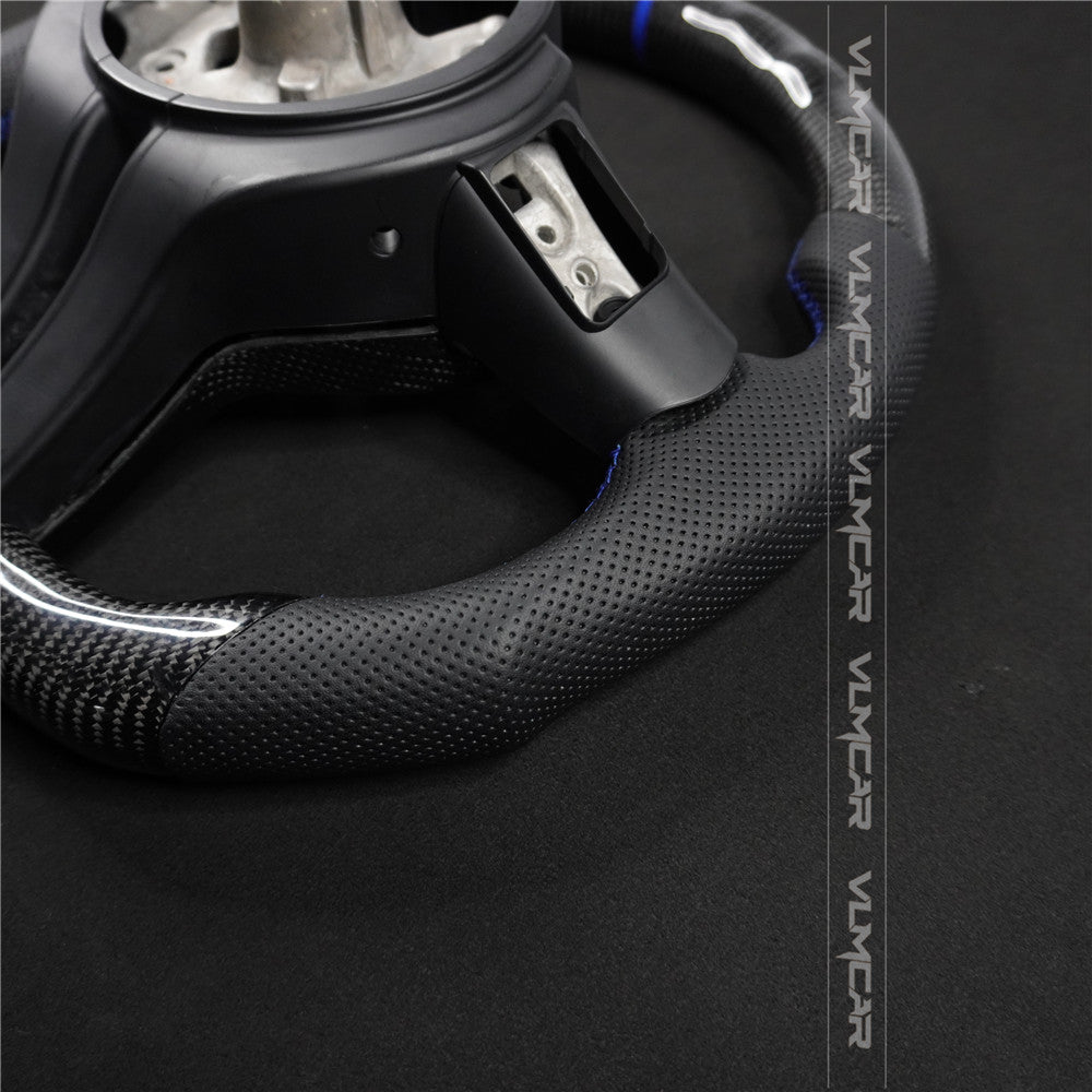 Private custom carbon fiber steering wheel for bmw M3/M4/M2/F80/F82/F83/F87/with perforated leather