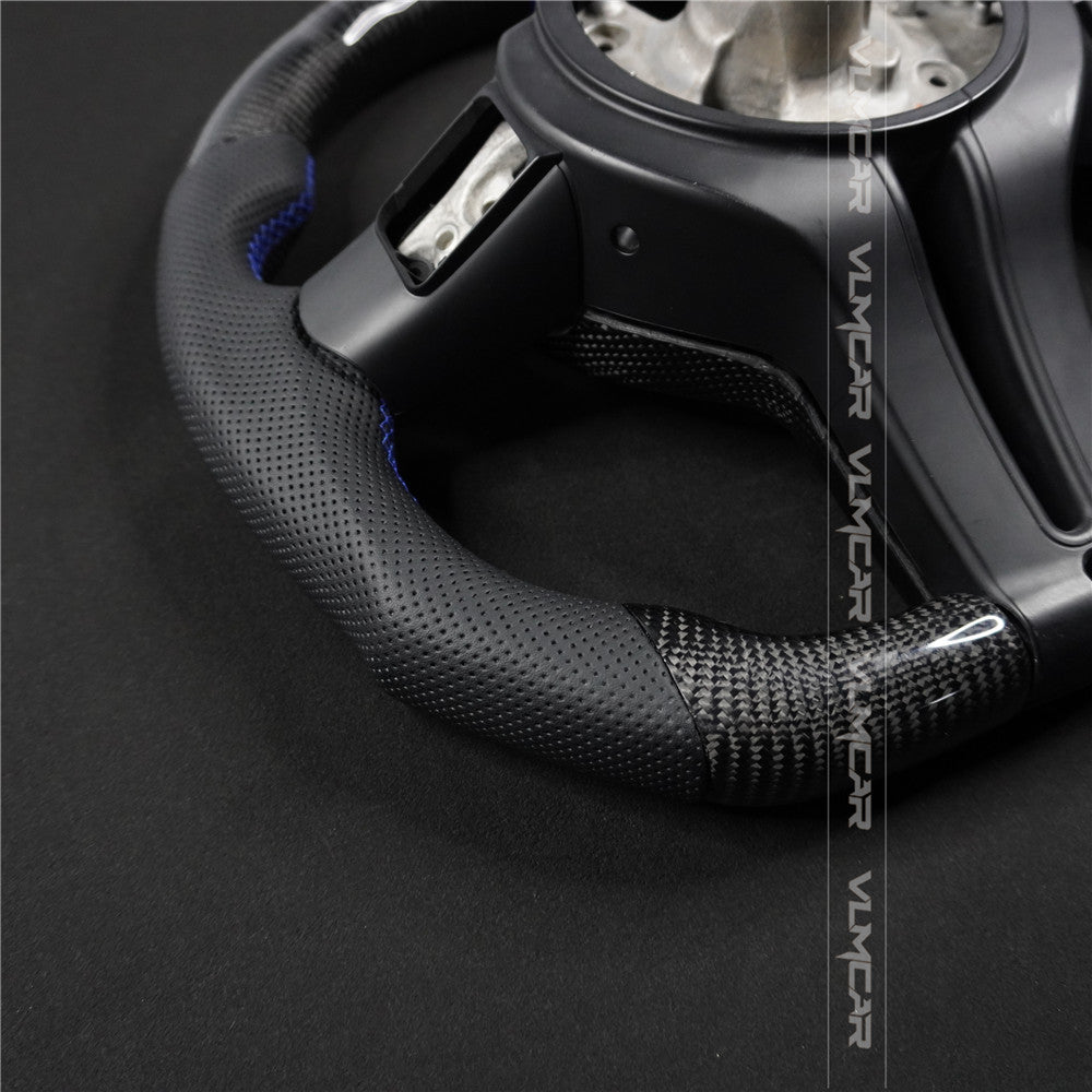Private custom carbon fiber steering wheel for bmw M3/M4/M2/F80/F82/F83/F87/with perforated leather