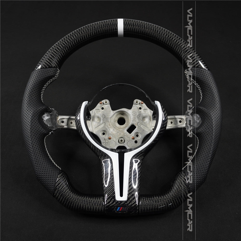 Private custom carbon fiber steering wheel for bmw M3/M4/M2/F80/F82/F83/F87/with perforated leather