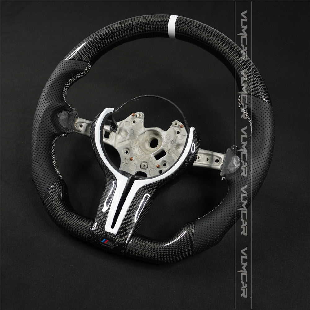 Private custom carbon fiber steering wheel for bmw M3/M4/M2/F80/F82/F83/F87/with perforated leather