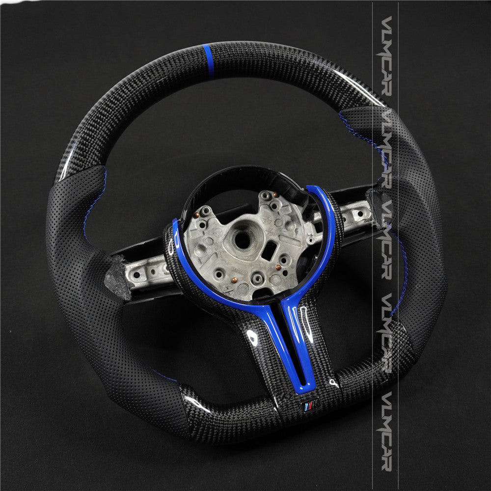 Private custom carbon fiber steering wheel for bmw M3/M4/M2/F80/F82/F83/F87/with perforated leather