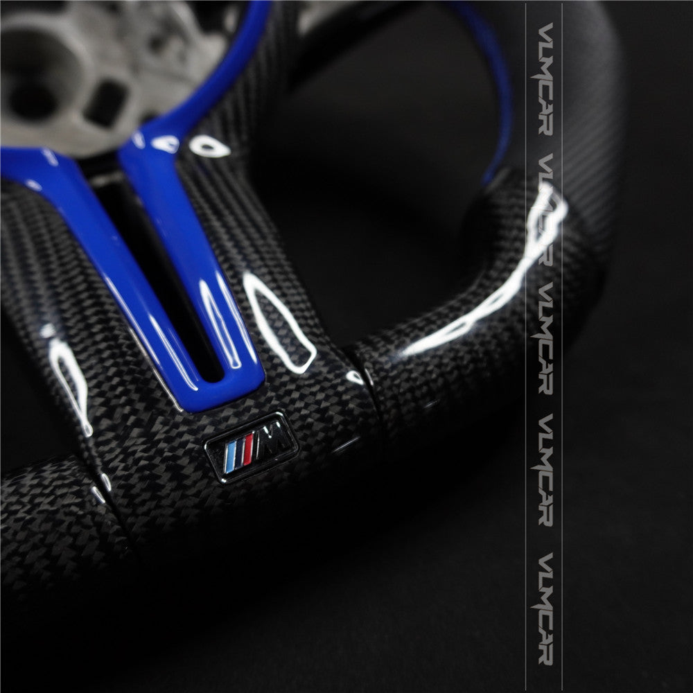 Private custom carbon fiber steering wheel for bmw M3/M4/M2/F80/F82/F83/F87/with perforated leather