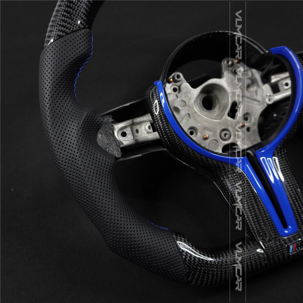 Private custom carbon fiber steering wheel for bmw M3/M4/M2/F80/F82/F83/F87/with perforated leather