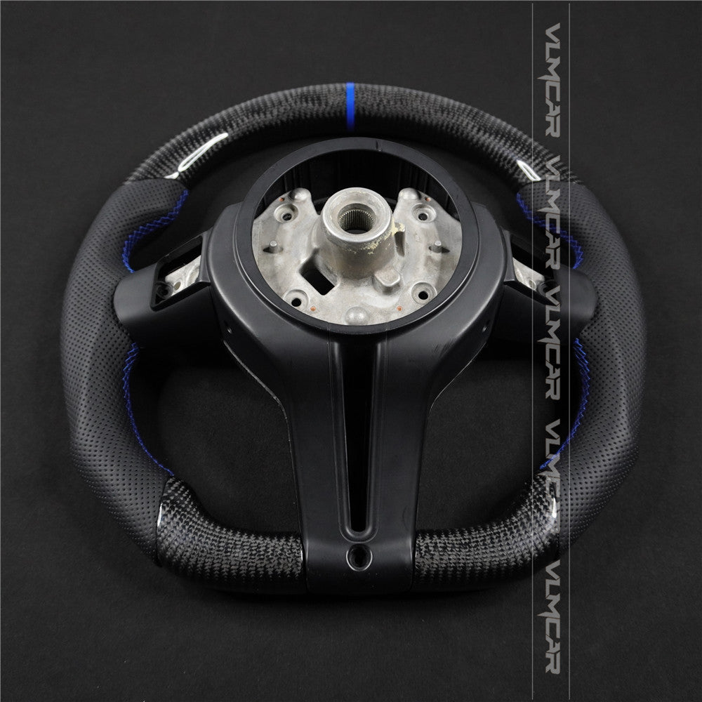 Private custom carbon fiber steering wheel for bmw M3/M4/M2/F80/F82/F83/F87/with perforated leather