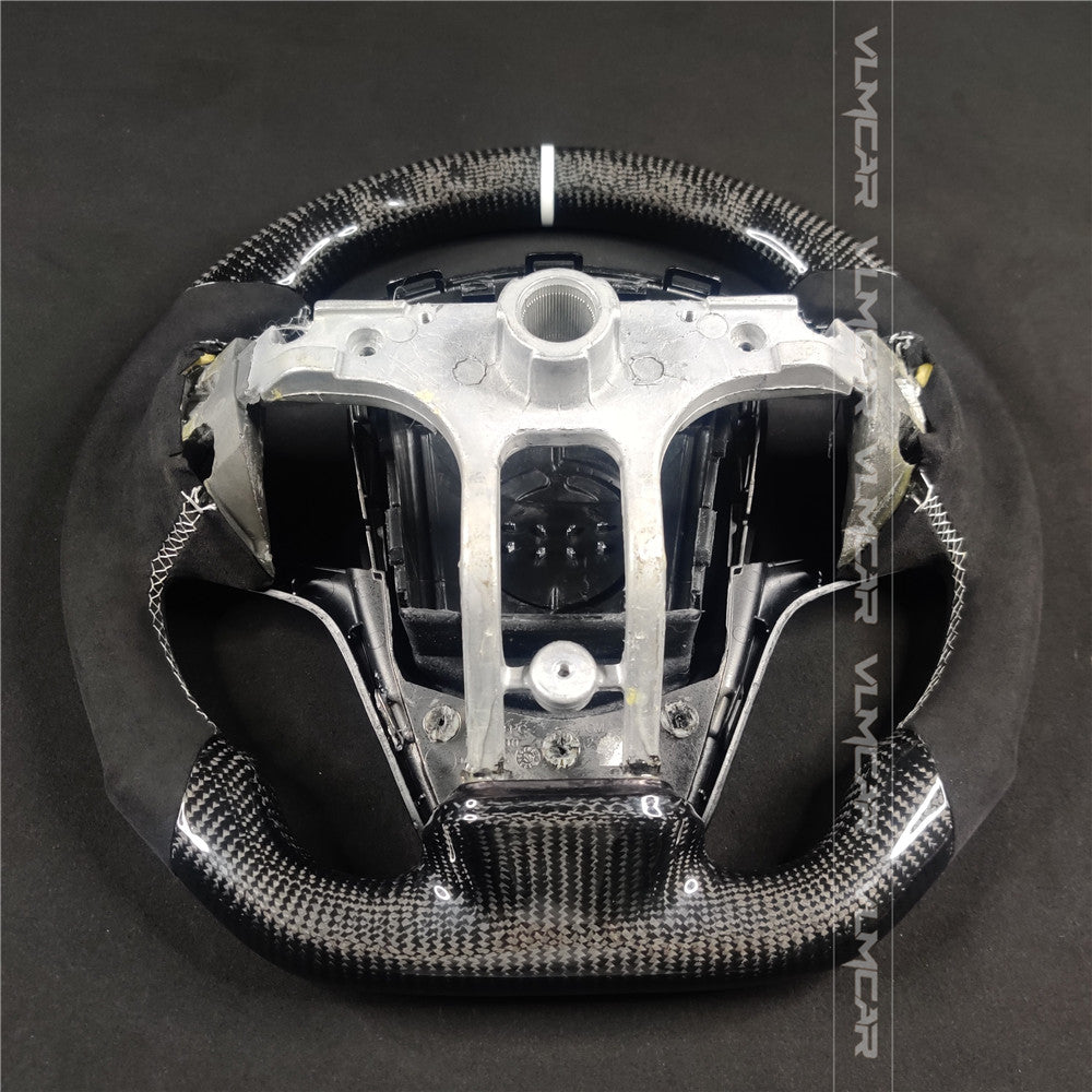 Private custom carbon fiber steering wheels with alcantara for Cadillac ATS /CTS -V3/with airbag cover