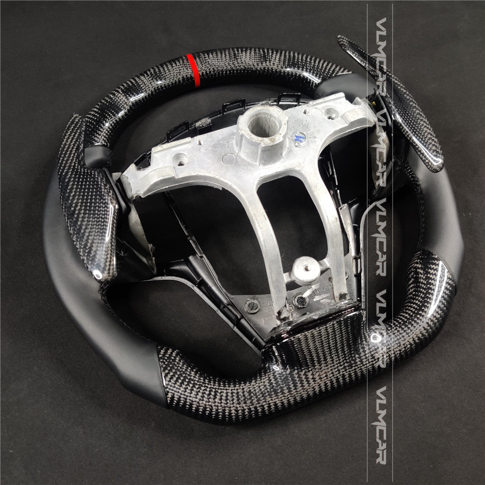 Private custom carbon fiber steering wheels with leather for Cadillac ATS /CTS -V3/with carbon shift paddles