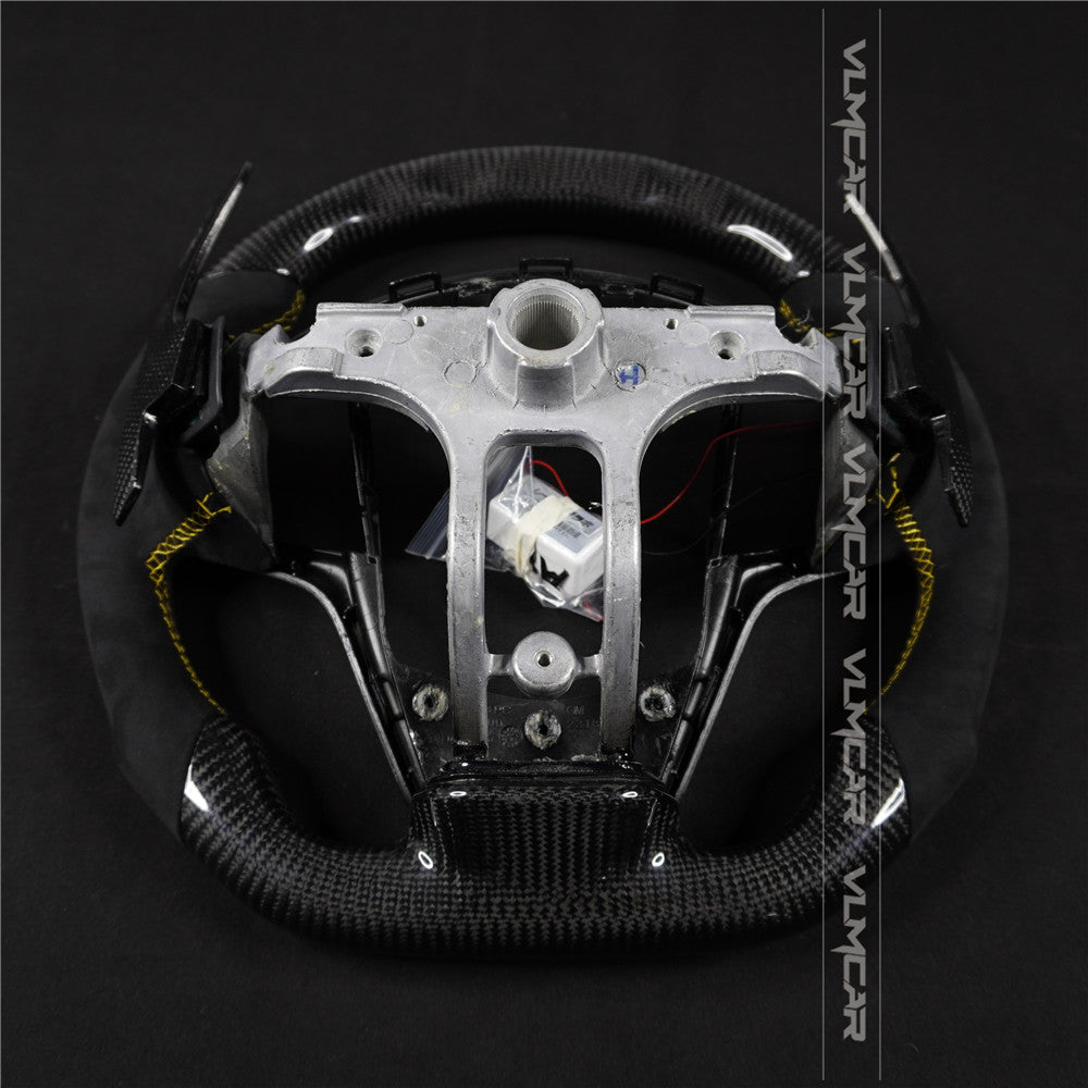 Private custom carbon fiber steering wheel with LED display for Cadillac ATS/CTS-V3 with shift paddles