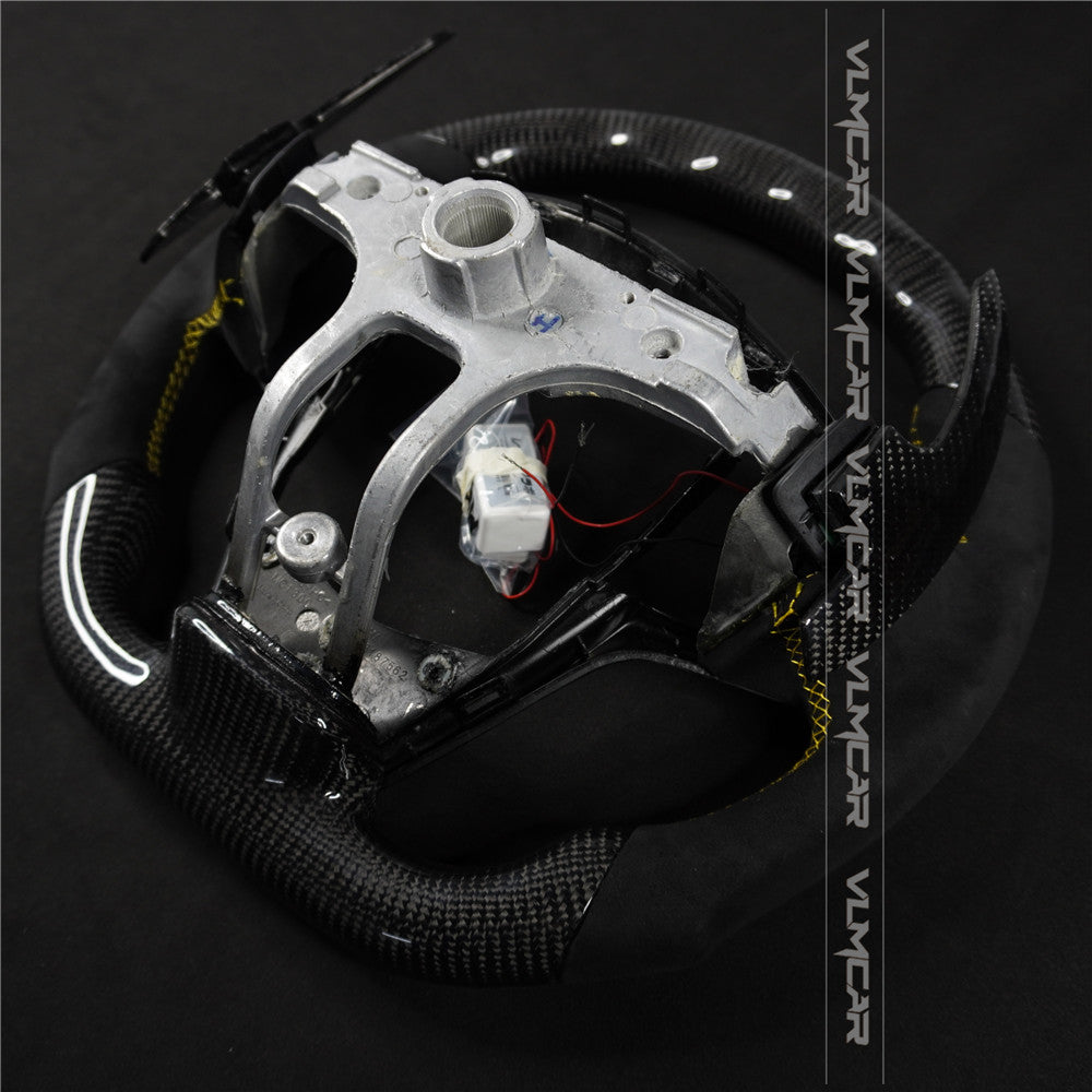 Private custom carbon fiber steering wheel with LED display for Cadillac ATS/CTS-V3 with shift paddles