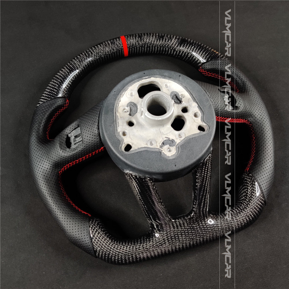 Private custom carbon fiber steering wheel with leather for audi A3/A4/A5/S/RS/s-line