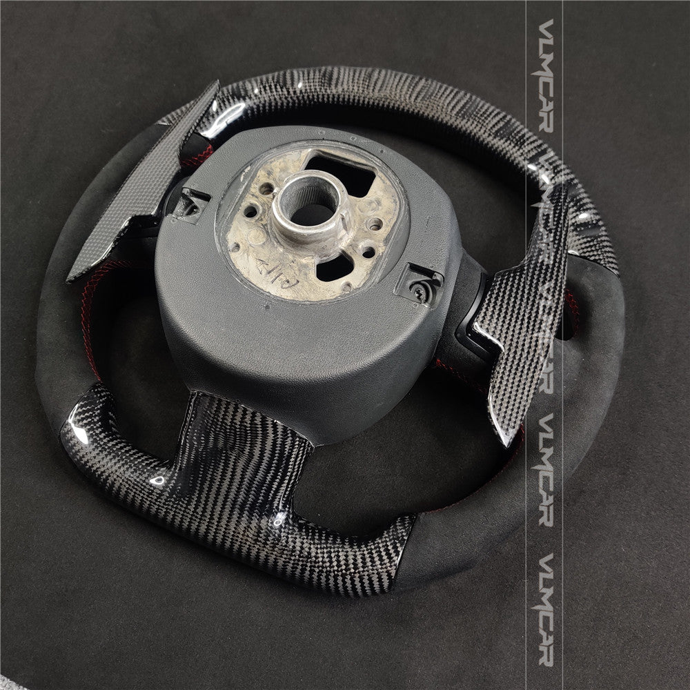 Private custom carbon fiber steering wheel with led display for audi A3/A4/A5/A6/S/RS/with suede