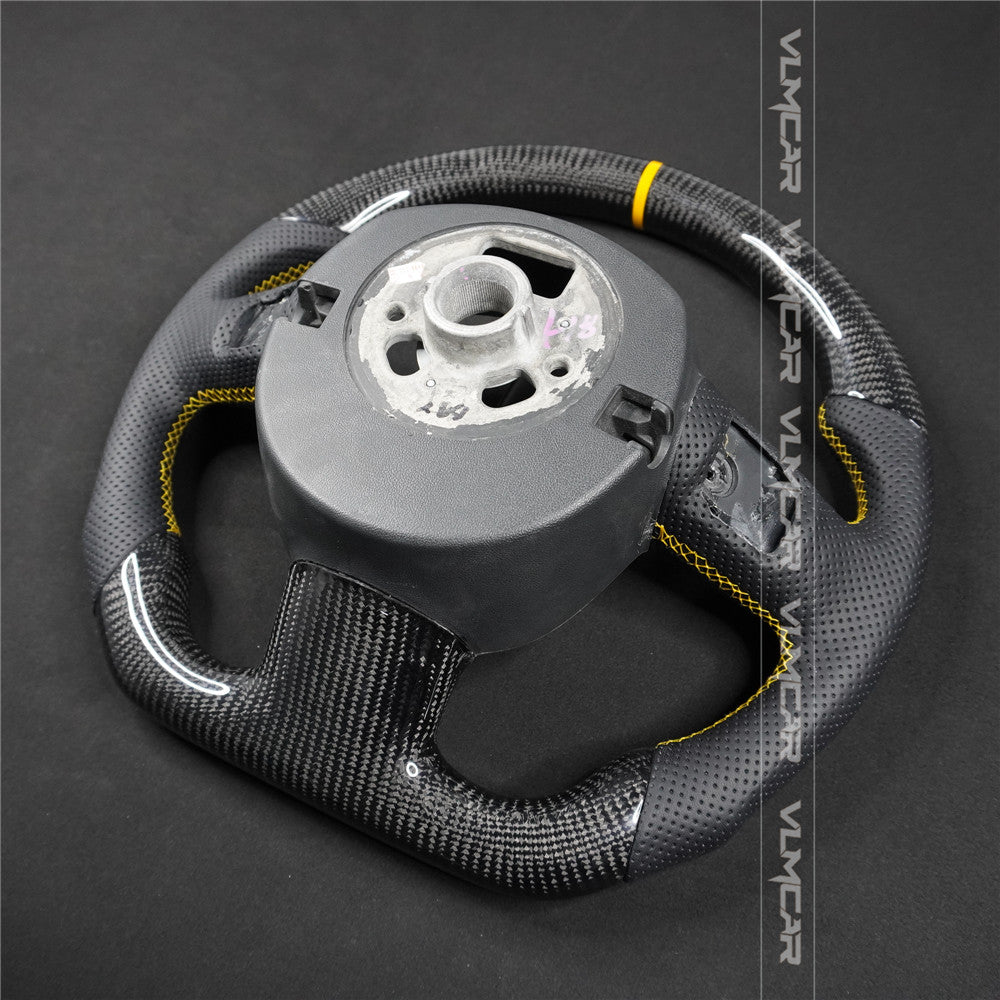 Private custom carbon fiber steering wheel with perforated leather for audi A3/A4/A5/A6/S/RS