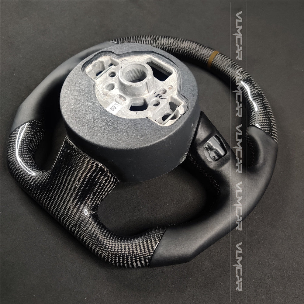 Private custom carbon fiber steering wheel with smooth leather for audi A1/A6/S6/A7/S7/RS