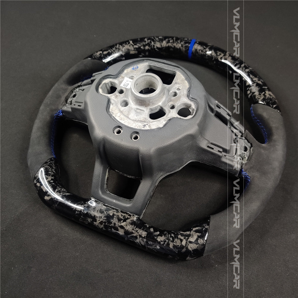 Private custom forged carbon Fiber steering wheel with suede For Volkswagen golf mk7/7.5/DSG