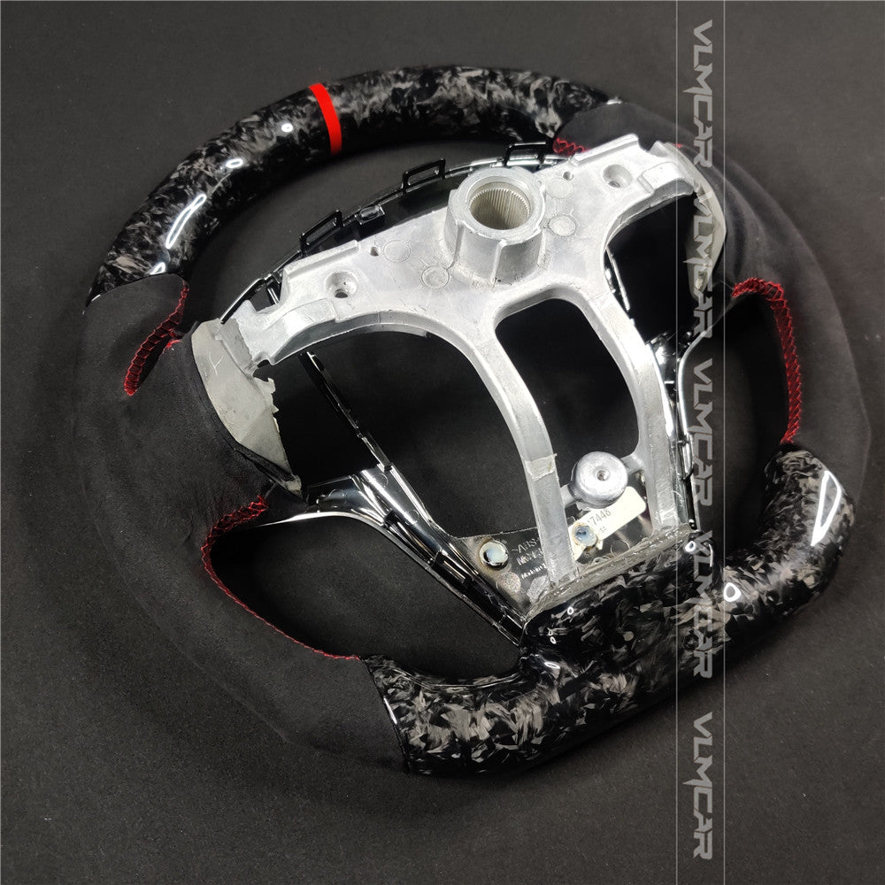 Private custom forged carbon fiber steering wheel for Cadillac ATS/CTS-V3 with alcantara