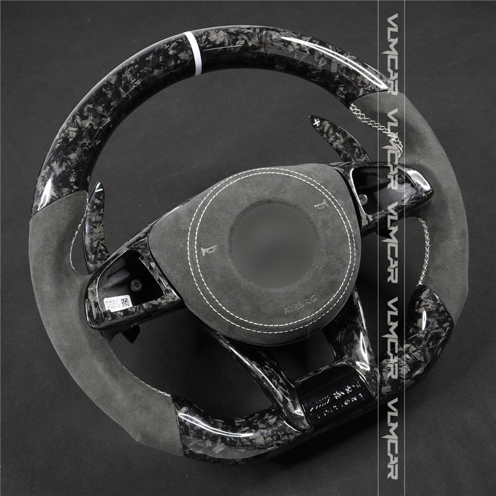 Private custom forged carbon fiber steering wheel for Mercedes Benz C-class /CLA/GLA/with shift paddlesW205 /W117/W176 /w230