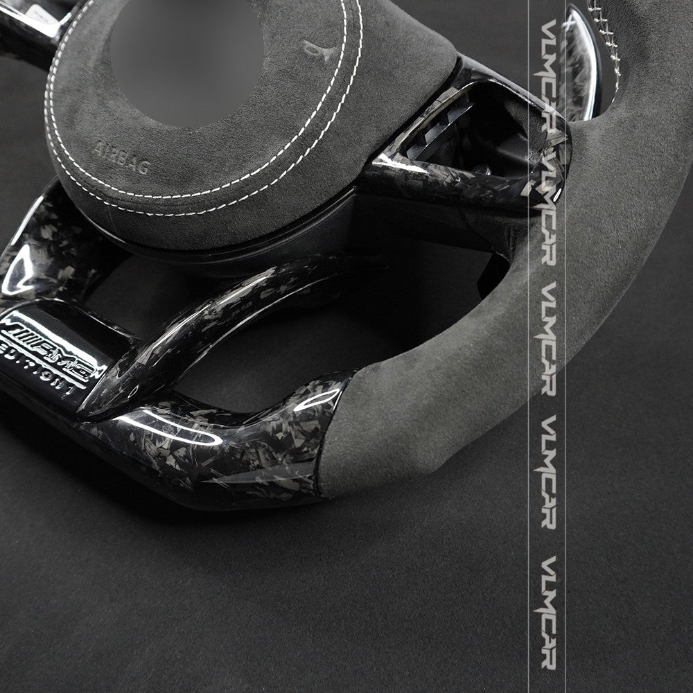 Private custom forged carbon fiber steering wheel for Mercedes Benz C-class /CLA/GLA/with shift paddlesW205 /W117/W176 /w230