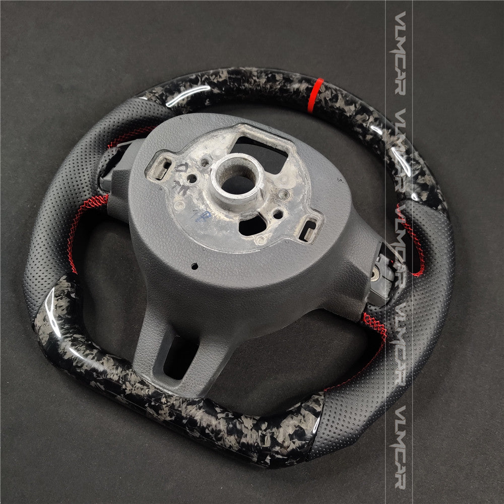 Private custom forged carbon fiber steering wheel for Volkswagen Golf MK6/GTI/R/without trim