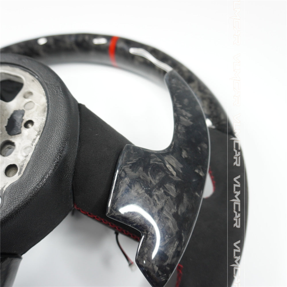 Private custom forged carbon fiber steering wheel with suede for audi A3/A4/A5/S/RS/s-line with airbag cover