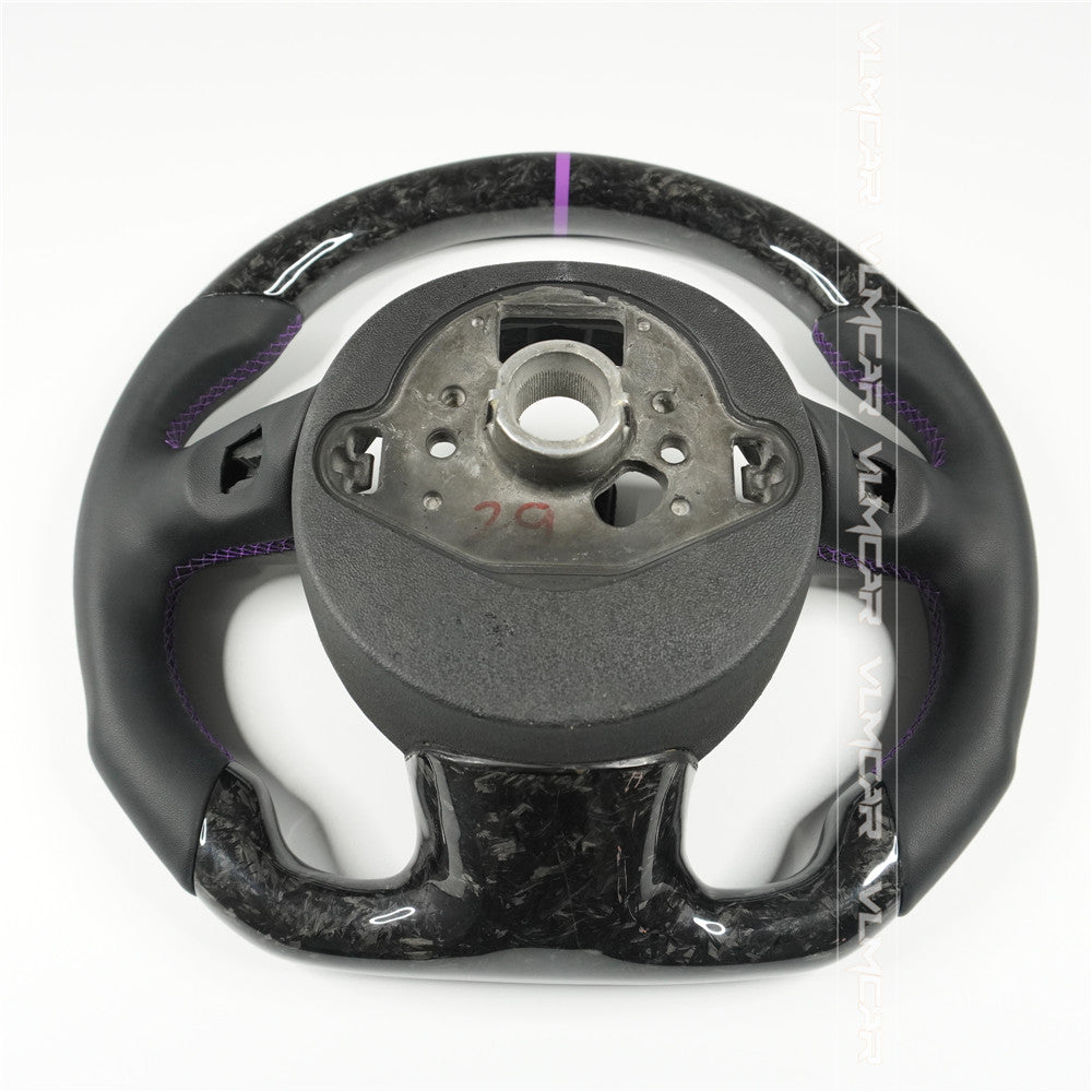 Private custom forged carbon fiber steering wheel with smooth leaterh for audi A3/A4/A5/A6/A7/S/RS