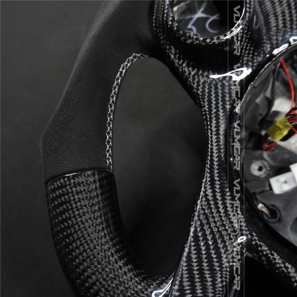 Private custom leather carbon fiber steering wheel for Mercedes benz smart /with led display