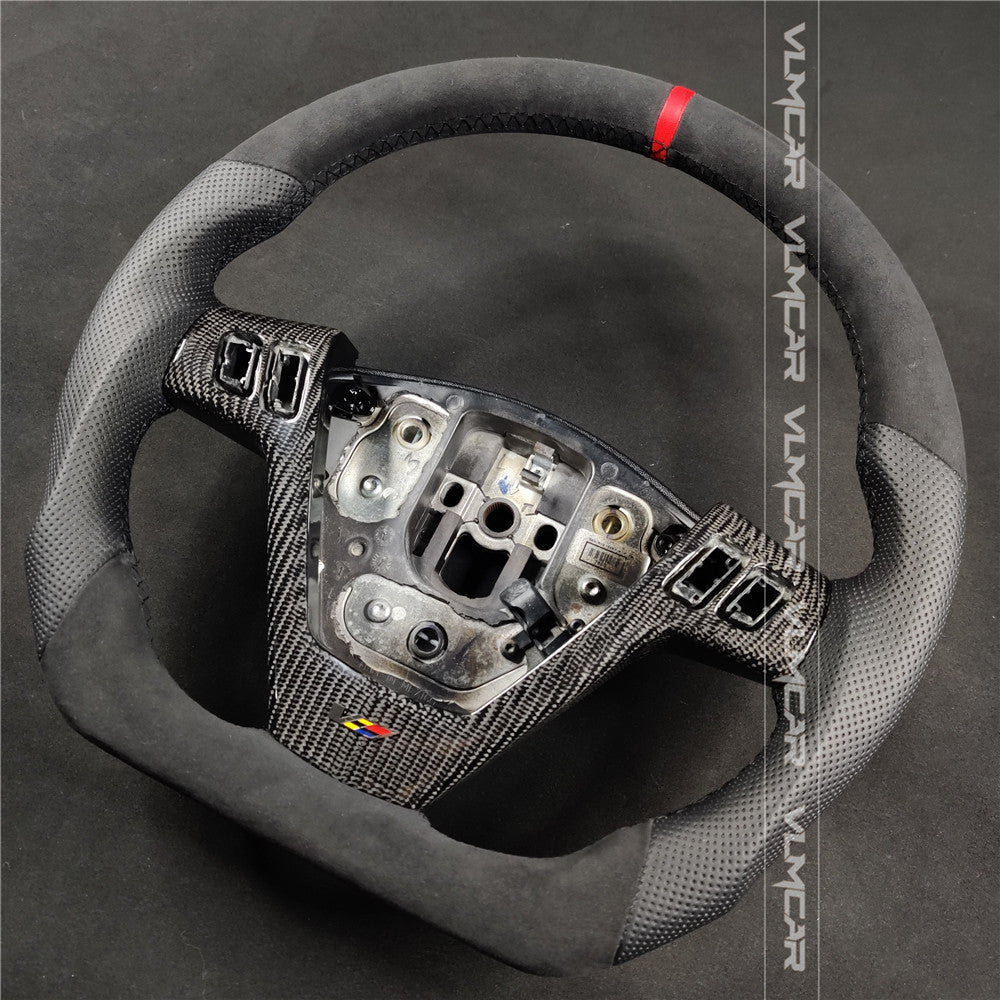 Private custom perforated leather and alcantara steering wheel For Cadillac CTS V1 2004-2008