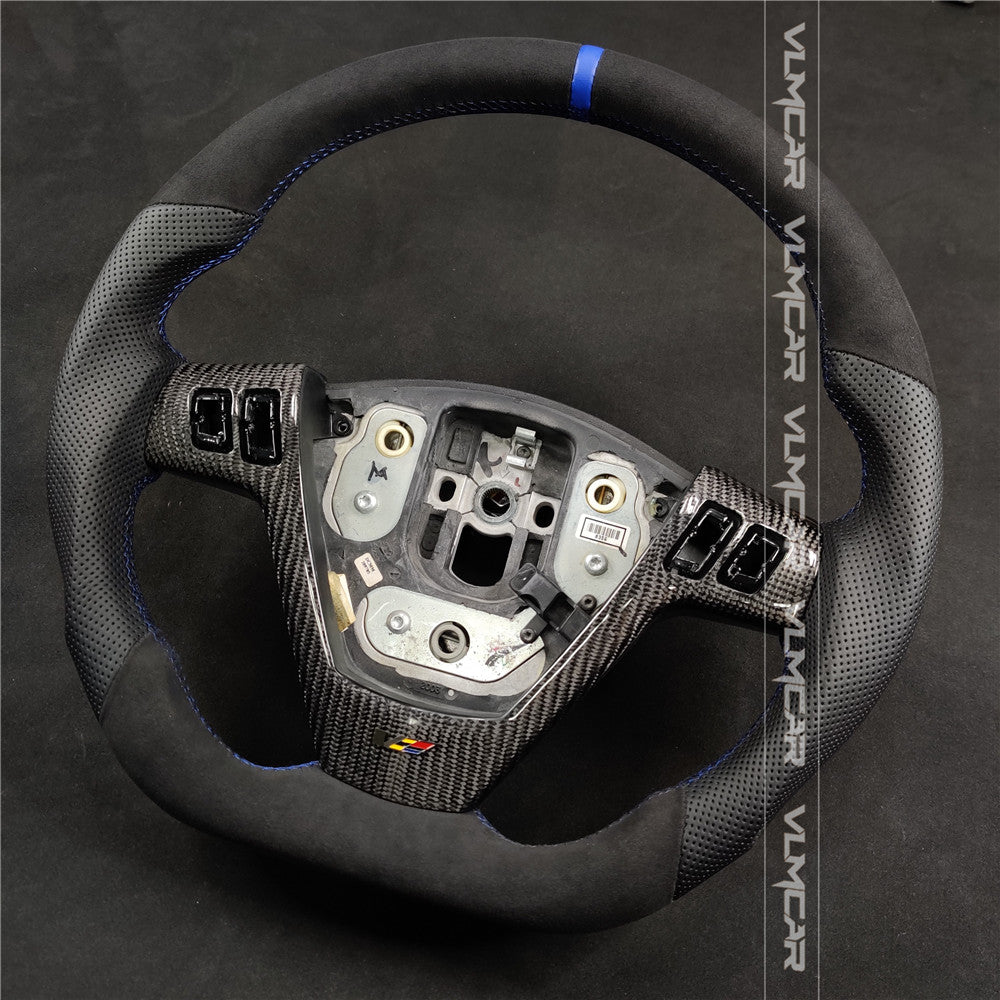 Private custom perforated leather and alcantara steering wheel For Cadillac CTS V1 2004-2008
