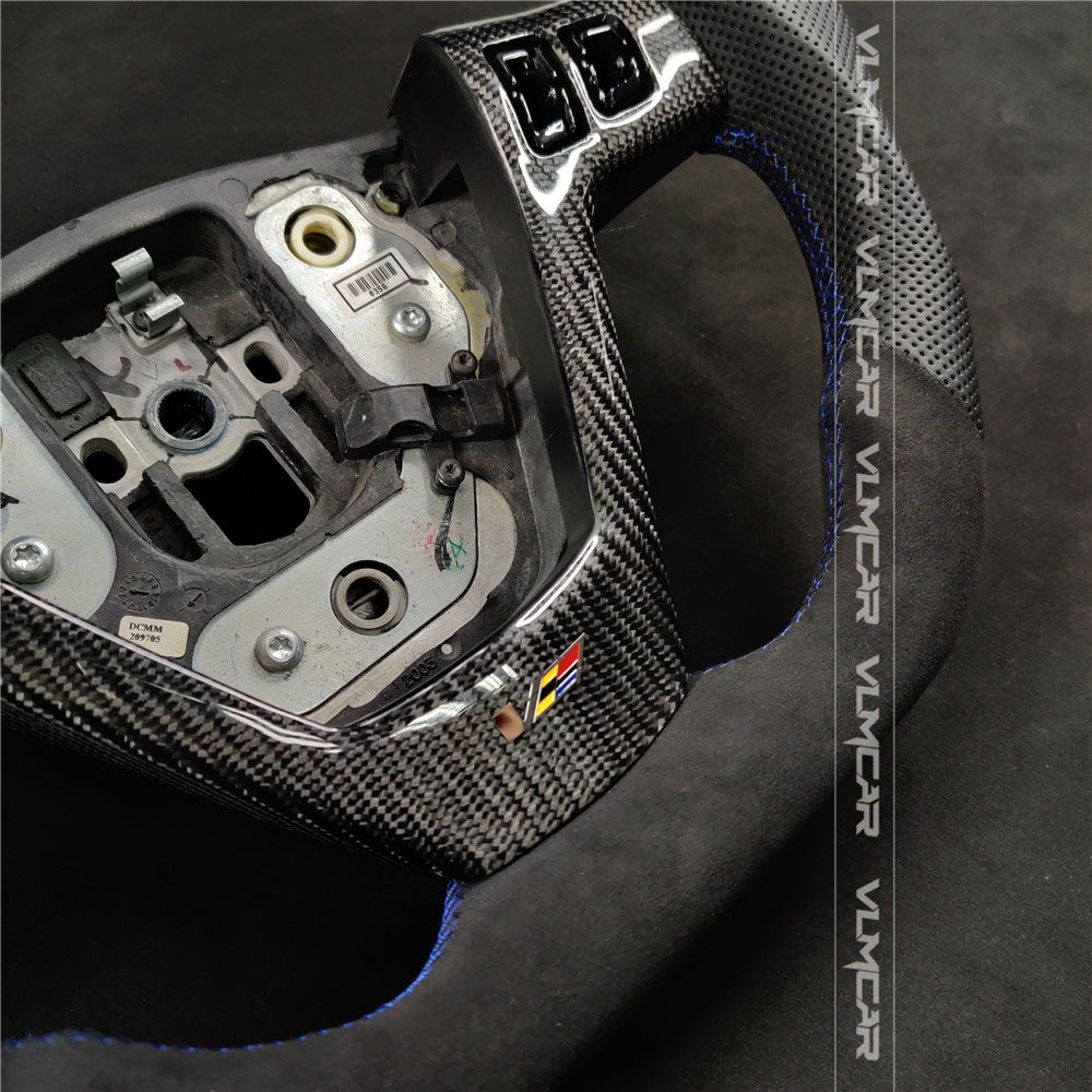 Private custom perforated leather and alcantara steering wheel For Cadillac CTS V1 2004-2008