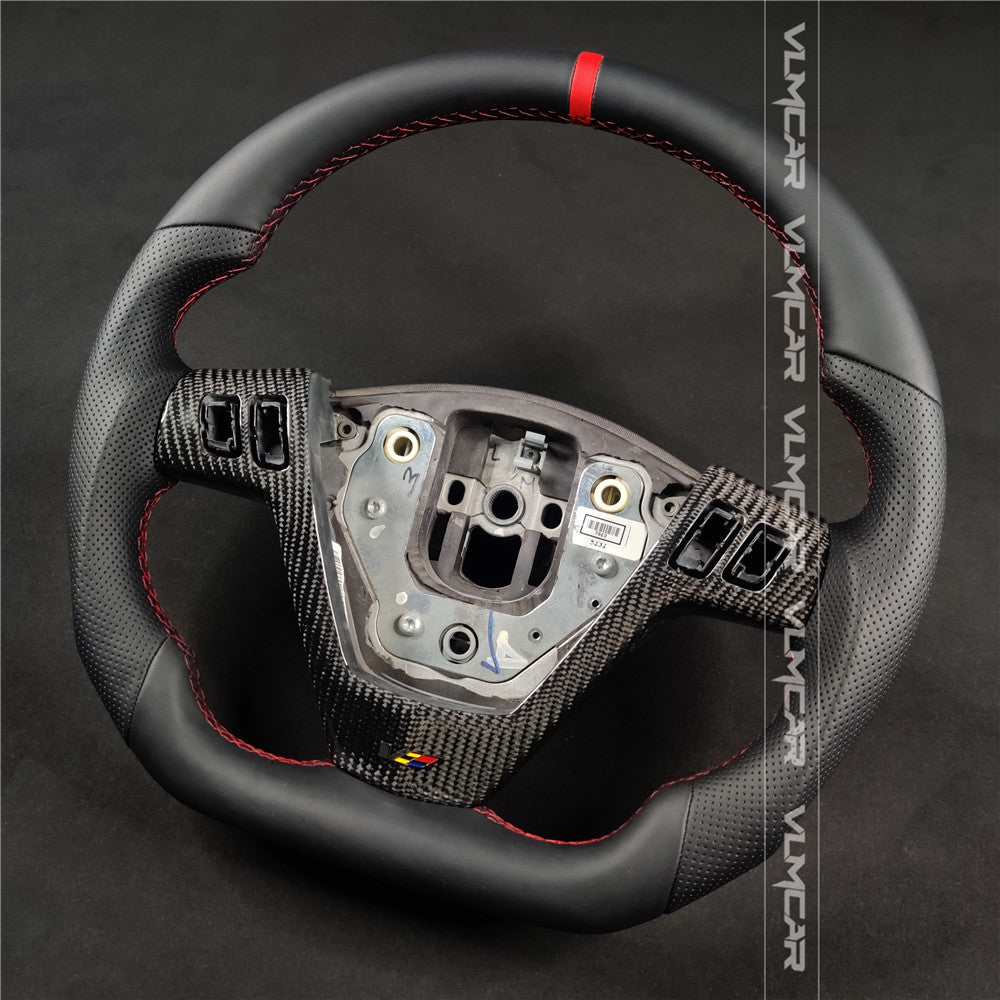 Private custom perforated leather and smooth leather steering wheel For Cadillac CTS V1 2004-2008