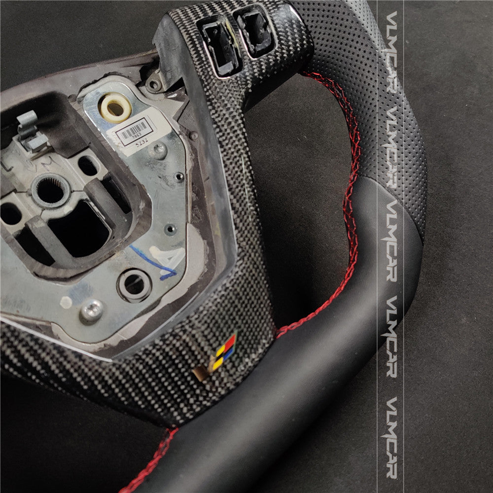 Private custom perforated leather and smooth leather steering wheel For Cadillac CTS V1 2004-2008