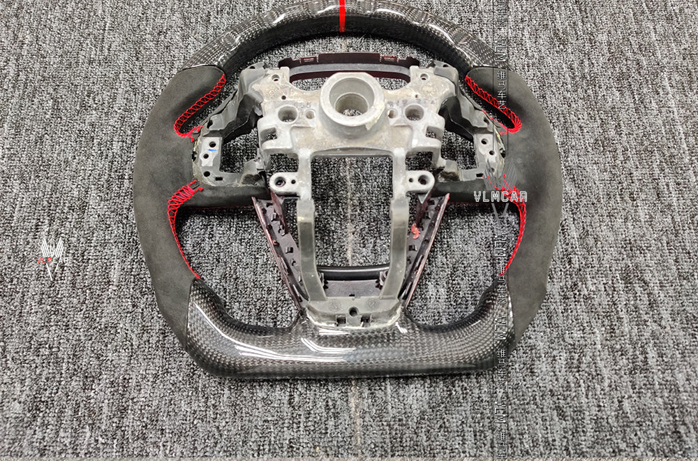 Private custom carbon fiber steering wheel/trims for Honda Civic Fc1