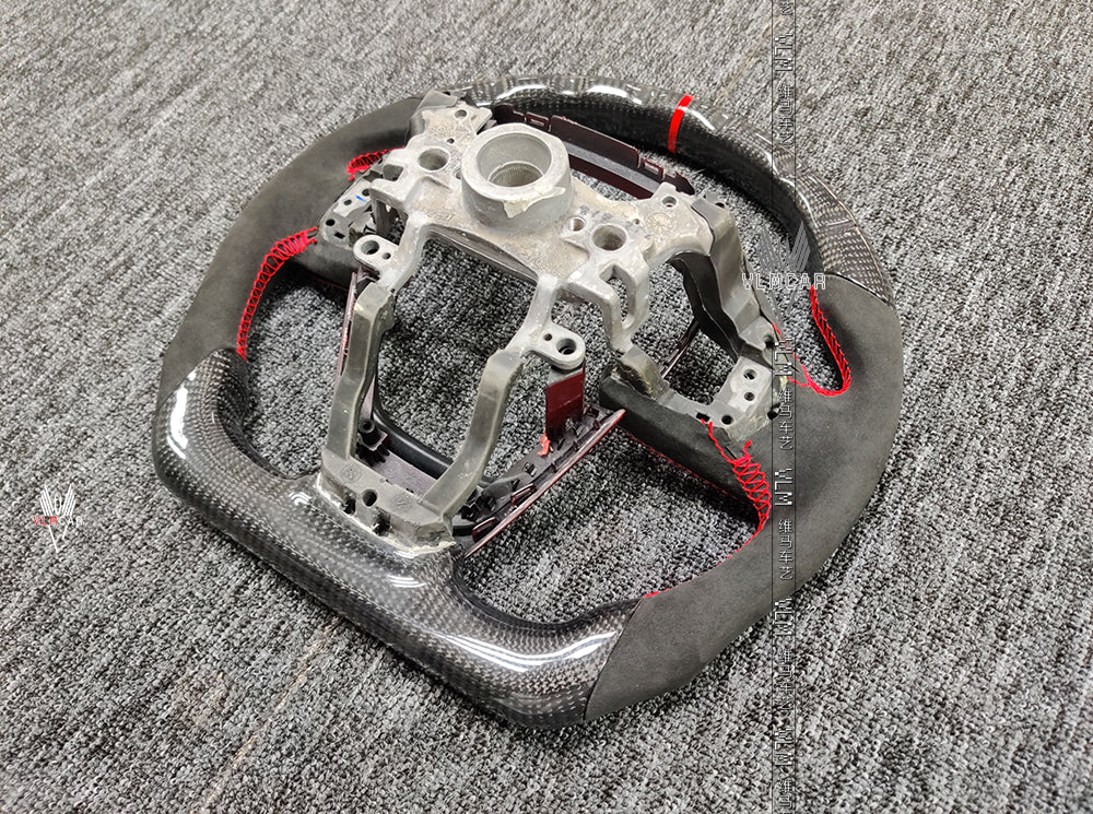 Private custom carbon fiber steering wheel/trims for Honda Civic Fc1