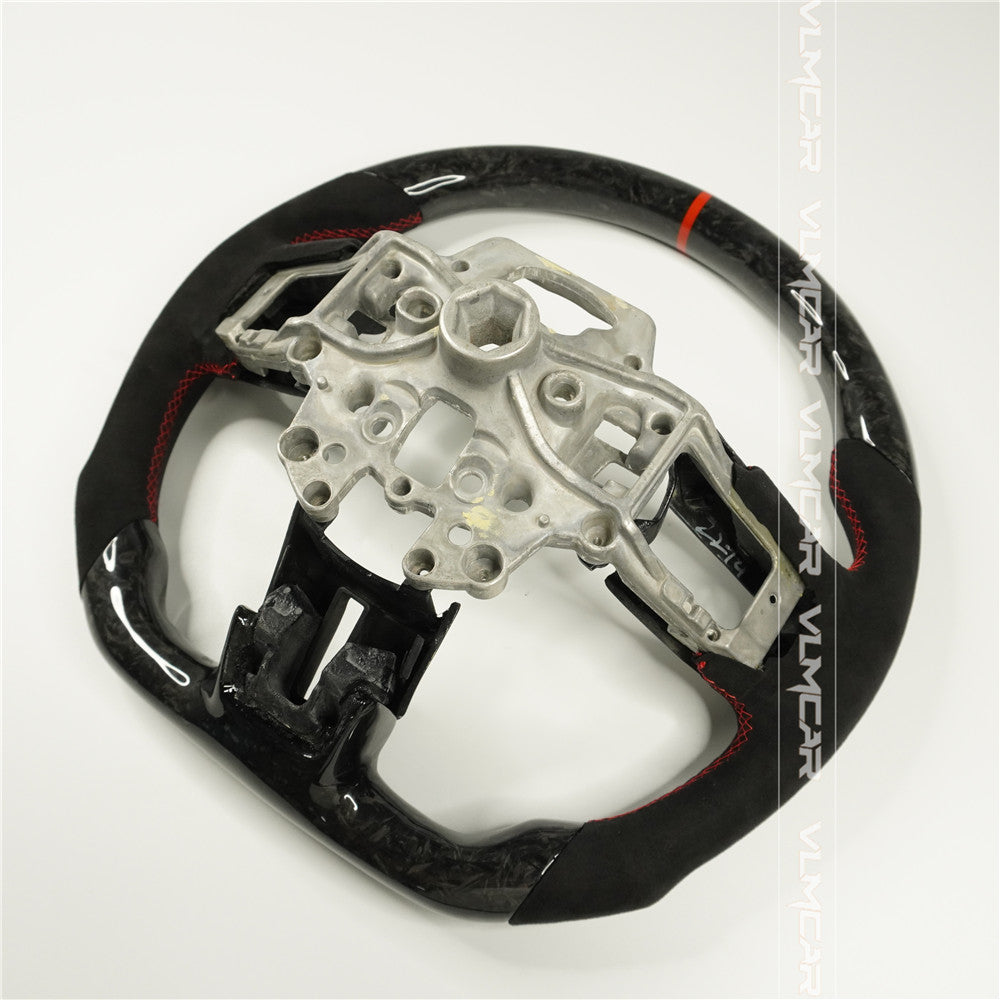 Private custom forged carbon fiber steering wheel For Ford Mustang