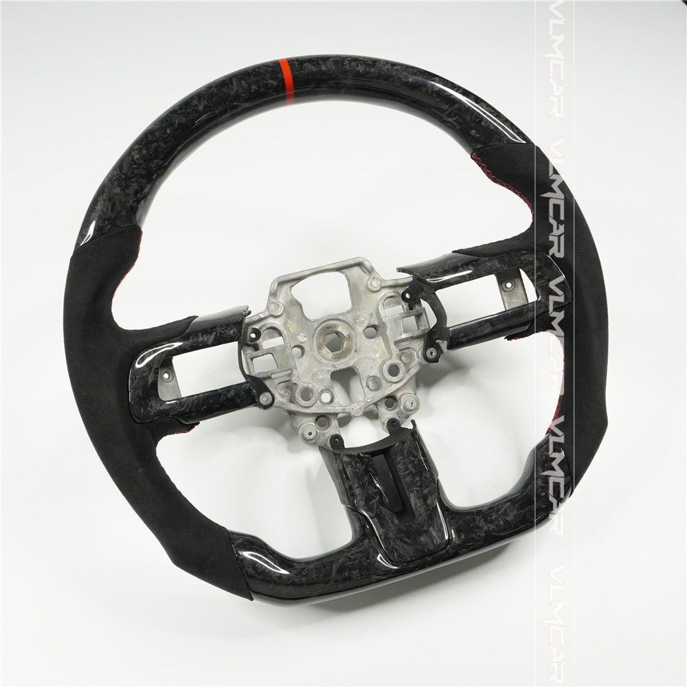 Private custom forged carbon fiber steering wheel For Ford Mustang