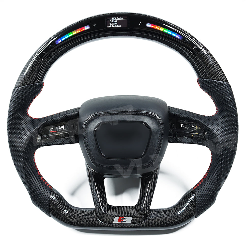 Carbon fiber steering wheel for Audi A7 S7 RS7 A6 S6 RS6 C8 A8 A6L S8 Q6 LED steering wheel